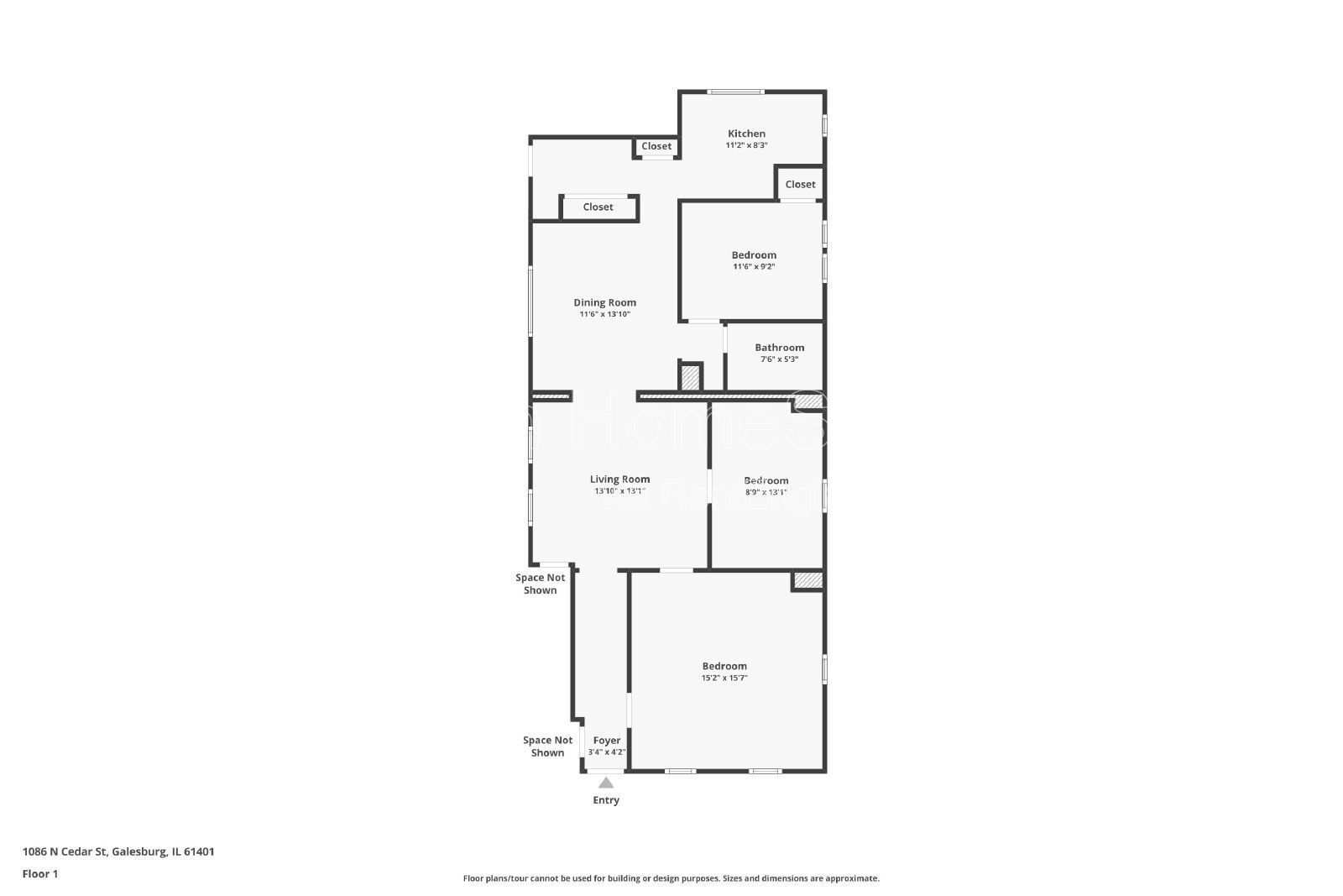 Charming 3-Bed Oasis with Gleaming Hardwood Floors at 1086 N Cedar St, Galesburg! property image